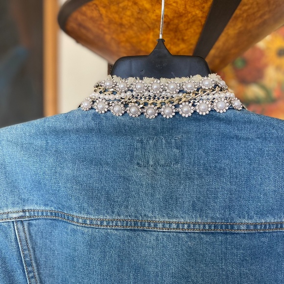Forte Dei Marmi Couture Embellished Denim Jacket (S) - Picture 5 of 6